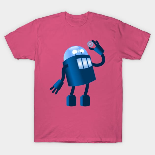 Robot holding gear T-Shirt by Pushloop